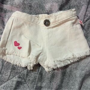 Build-A-Bear White Denim Shorts
